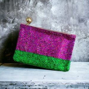 Embellished mini cosmetic bag